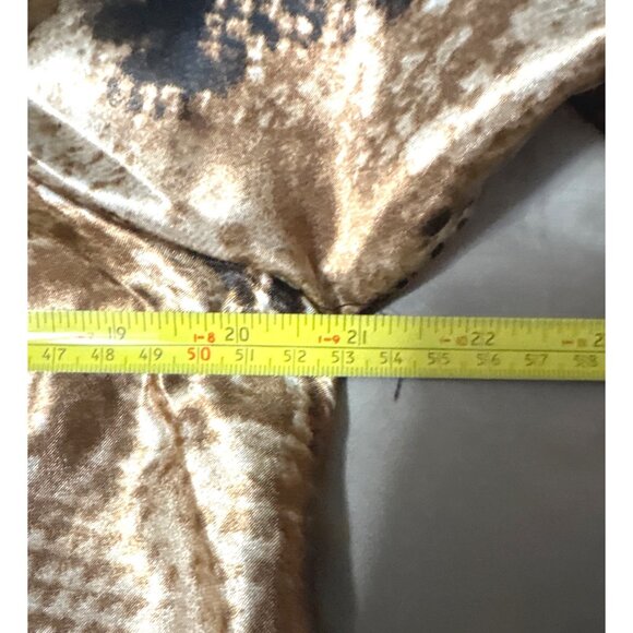 Madison Paige Metallic Animal Print Button-Up Shirt M - Picture 6 of 7